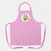 Tablier Vichy rose imprimé partout (Recto)