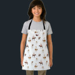 Tablier Vie agricole mignonne Motif animal | Monogramme<br><div class="desc">Ajoutez une touche de charme à la cuisine de votre petit avec cette adorable ferme Animal Motif Apron ! Doté d'une adorable aquarelle d'animaux de ferme empilés - dont des ânes, des cochons, des canards, des chèvres, des poulets, etc. - cet apron est aussi fonctionnel qu'amusant. Parfait pour les boulangers...</div>