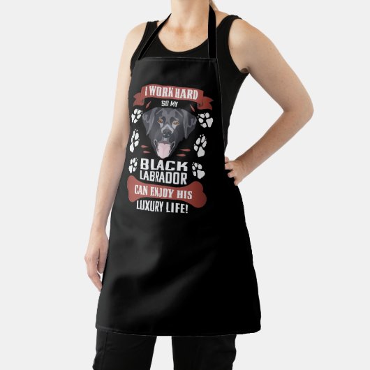 Tablier Vie de luxe, Labrador noir, Lab (Insitu)