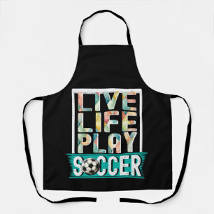 Tablier Vie Live Jouer au football, Fan de football gardie