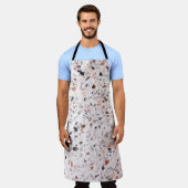 Tablier Vieille texture terrazzo, motif d'hamper. (Porté)