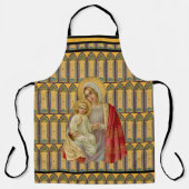 Tablier Vierge catholique Marie Jésus Sardé Verre (Recto)