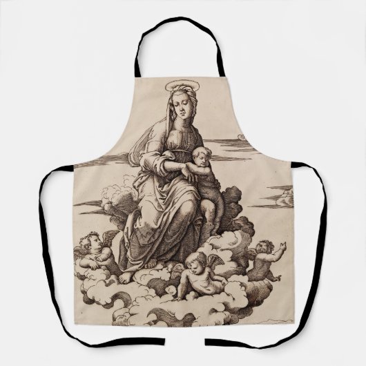 Tablier Vierge et Enfant dans les Nuages (Recto)