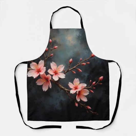 Tablier Vietnamese Peach Blossom Art (Recto)