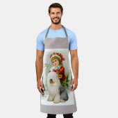 Tablier Vieux anglais Sheepdog Cadeaux de Noël (Porté)