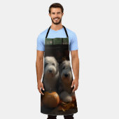 Tablier Vieux anglais Sheepdog Chiot Chiot Automne Citroui (Porté)