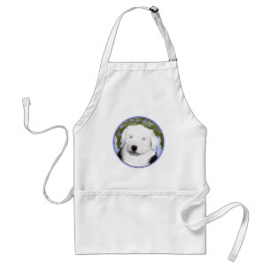 Tablier Vieux anglais Sheepdog Puppy Peinture - Chien Art