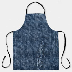 Tablier Vieux denim déchiré : texture de jeans.