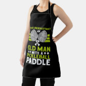 Tablier Vieux homme Pickleball Paddle cadeau (Insitu)