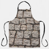 Tablier Vieux motif en pierre de caillou dans la rue abstr (Recto)