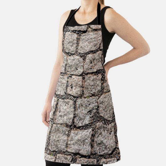 Tablier Vieux motif en pierre de caillou dans la rue abstr (Insitu)