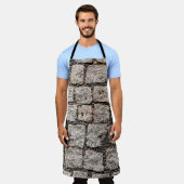 Tablier Vieux motif en pierre de caillou dans la rue abstr (Porté)