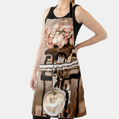 Tablier Vieux vélo et fleurs flou dans le processus arrièr (Insitu)