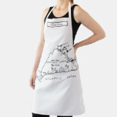 Tablier Vignoble de Martha Carte Vintage #1 Noir (Insitu)