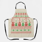 Tablier Vilain joyeux pull de Noël guitare acoustique (Recto)