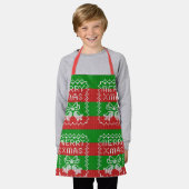 Tablier Vilain pull motif sonnettes Joyeux fils Xmas (Porté)