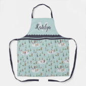 Tablier Village de Noël Patinage sur glace et vacances de  (Recto)