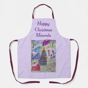 Tablier Village de Noël personnalisé