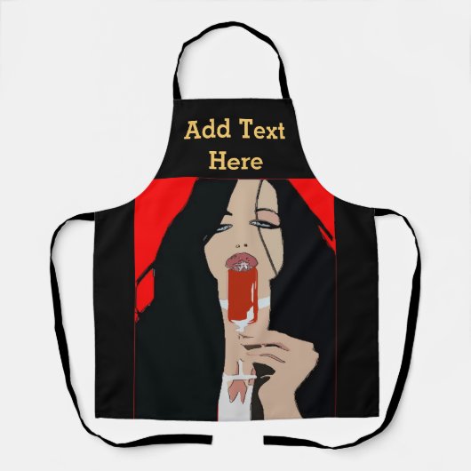 Tablier Vin Abstrait Design ajouter du texte, Apron (Recto)