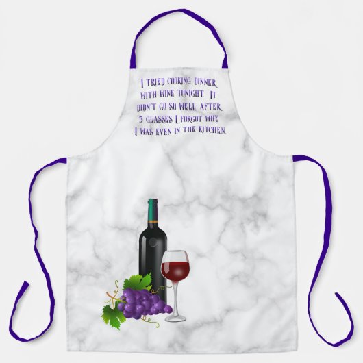 Tablier Vin amusant - Apron LG (Recto)