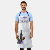 Tablier Vin amusant - Apron LG (Porté)