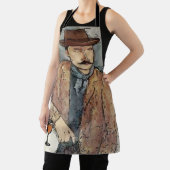 Tablier Vin & Artiste en Casquette, Design ajouter du text (Insitu)