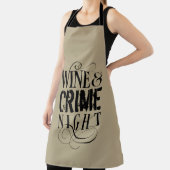 Tablier Vin & Criminalité Night - drôle vrai crime Apron (Insitu)