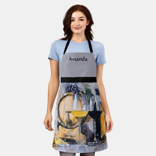 Tablier Vin et fromage (Porté)