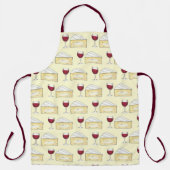 Tablier Vin et fromage Vin rouge Verre Brie Fromage Weese (Recto)