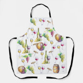 Tablier Vin Lover Vin Blanc Rouge Motif (Recto)