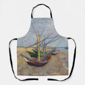 Tablier Vincent van Gogh - Bateaux de pêche sur la plage (Recto)