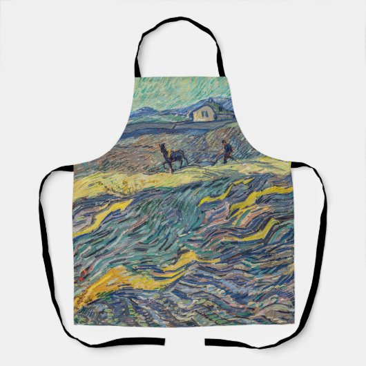 Tablier Vincent van Gogh - Champ avec des agriculteurs lab (Recto)