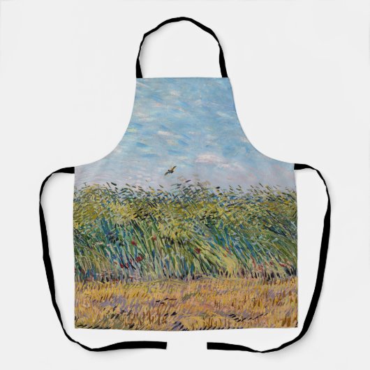 Tablier Vincent van Gogh - Champ de blé avec une lark (Recto)