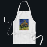 Tablier Vincent van Gogh - L'église d'Auvers<br><div class="desc">L'église d'Auvers (1890) de Vincent van Gogh est un Post impressionnisme vintage de peinture religieuse architecturale. Une femme se promenant le long d'un chemin vers la chapelle du village avec de beaux vitraux. Une scène architecturale de la vie quotidienne. À propos de l'artiste : Vincent Willem van Gogh (1853-1890) était...</div>