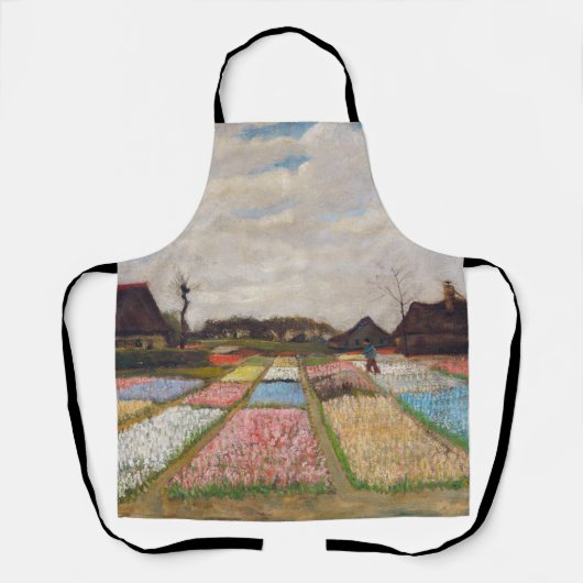 Tablier Vincent van Gogh - Lits à fleurs en Hollande (Recto)