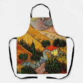 Tablier Vincent van Gogh - Paysage, Maison et Plowman (Recto)