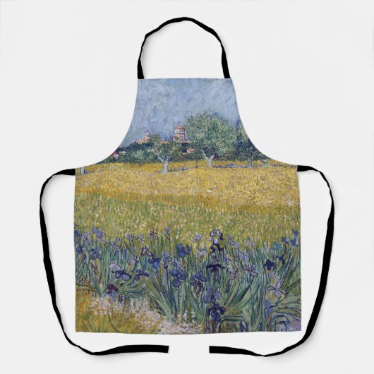 Tablier Vincent Van Gogh - Vue d'Arles avec Irises (Recto)