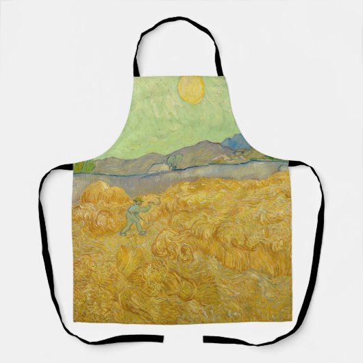 Tablier Vincent van Gogh - Wheatfield avec une Faucheuse (Recto)