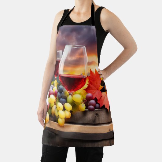 Tablier Vins et raisins joliment (Insitu)