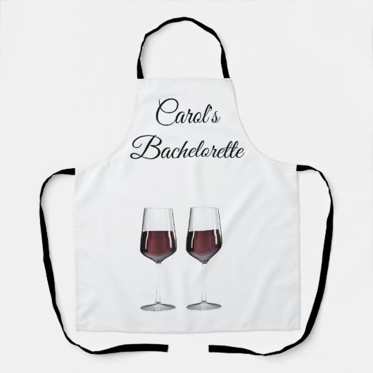 Tablier Vins rouges du Bachelorette Party (Recto)