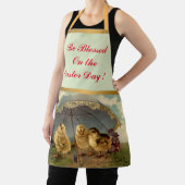 Tablier Vintage 3 poulets Vacances de Pâques (Insitu)