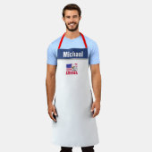 Tablier Vintage American Flag BBQ Grill Chef Patriotique (Porté)