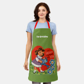 Tablier Vintage Apron Retro Grandma Gardening Cuisine Cade (Porté)