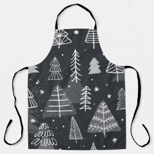 Tablier Vintage arrière - plan sans soudure avec arbres de