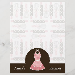 Tablier vintage avec ustensiles Carte Recette