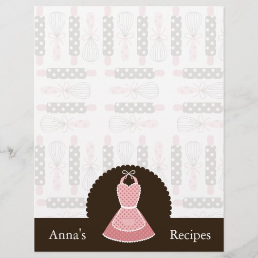 Tablier vintage avec ustensiles Carte Recette (Devant)