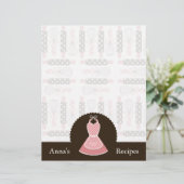 Tablier vintage avec ustensiles Carte Recette (Debout devant)