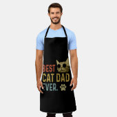 Tablier Vintage Best Cat Dad Ever Family Present (Porté)