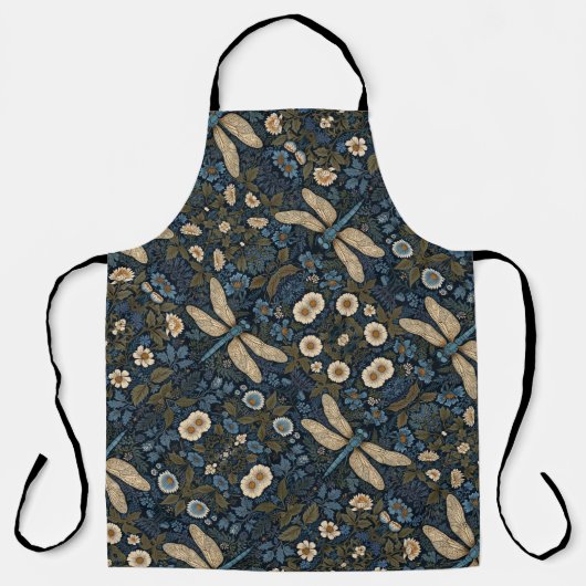 Tablier Vintage blue Dragonfly (Recto)