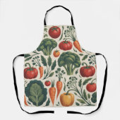 Tablier Vintage Botanical Vegetable Garden Pattern (Recto)